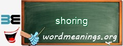 WordMeaning blackboard for shoring
